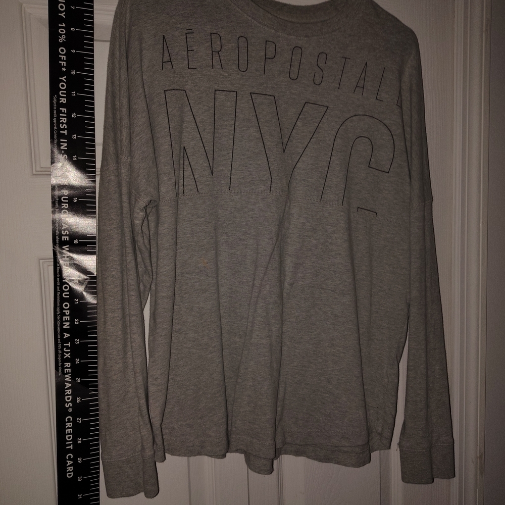 Aeropostale Gray Long Sleeve Shirt Medium Cotton Soft Winter